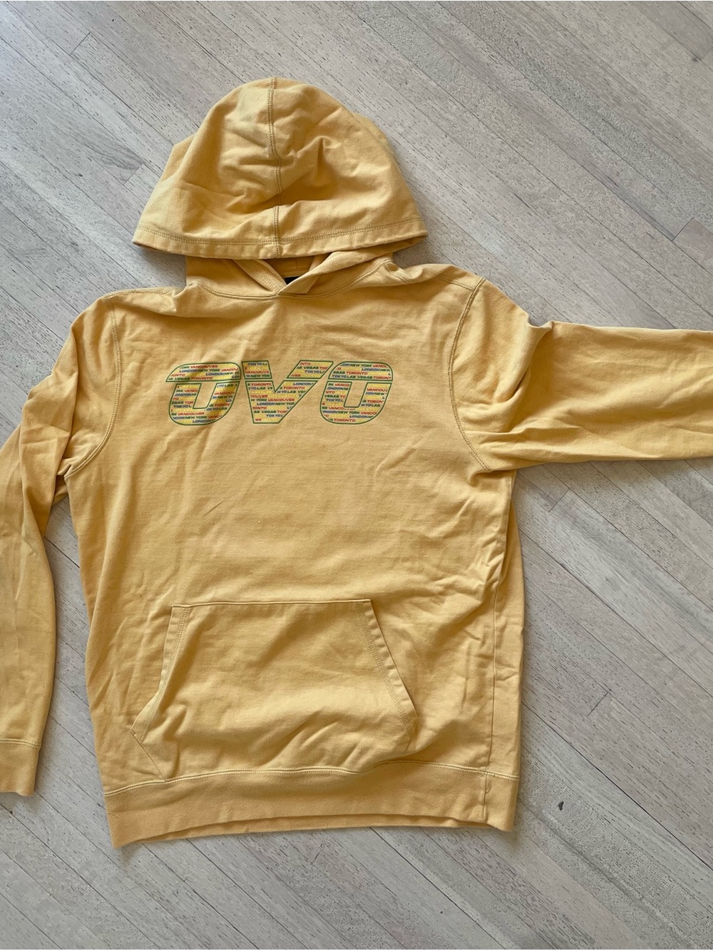 OVO Sunflower Yellow Logo Hooded Sweatshirt